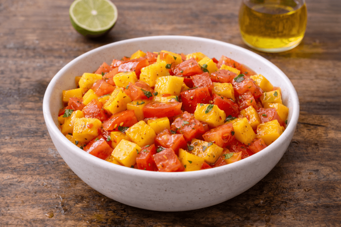 Salada Picante de Tomate e Manga