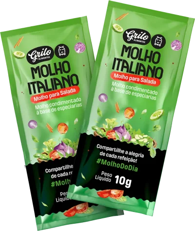 Dois sachês de Molho Italiano Grilo