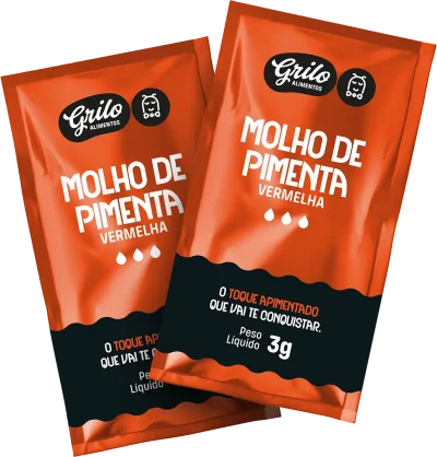 Dois sachês de Molho de Pimenta Grilo