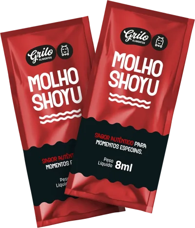 Dois sachês de Molho Shoyu Grilo