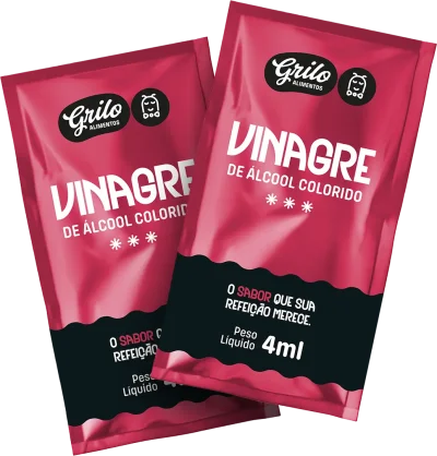 Dois sachês de Vinagre de Álcool Colorido Grilo