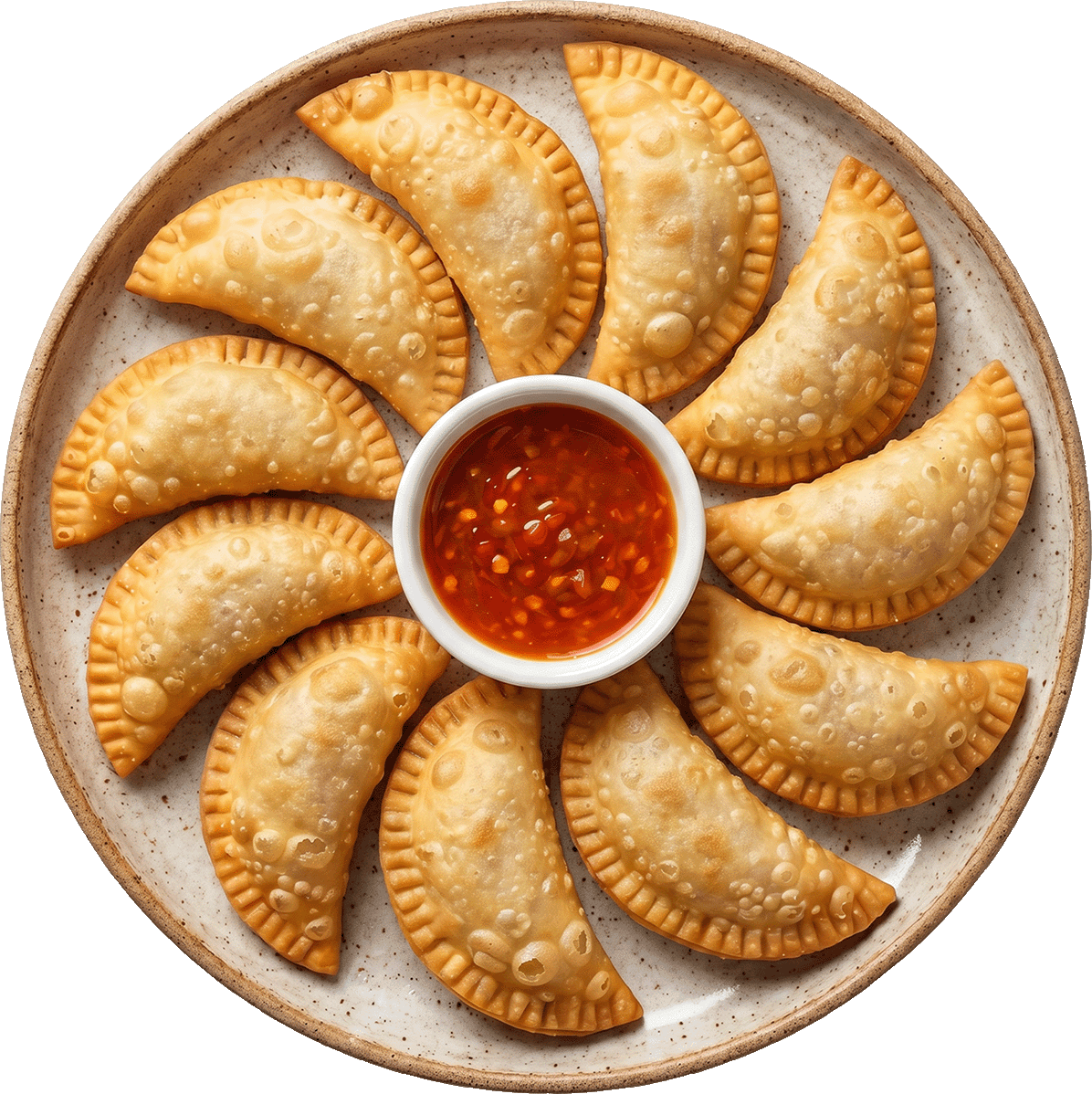 Porção de pastéis